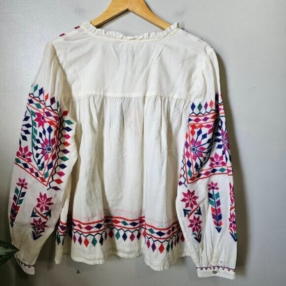 NWT FAT FACE UK BOHO EMBROIDERED TOP SIZE 12/ L & 14 /XL - Picture 3 of 16